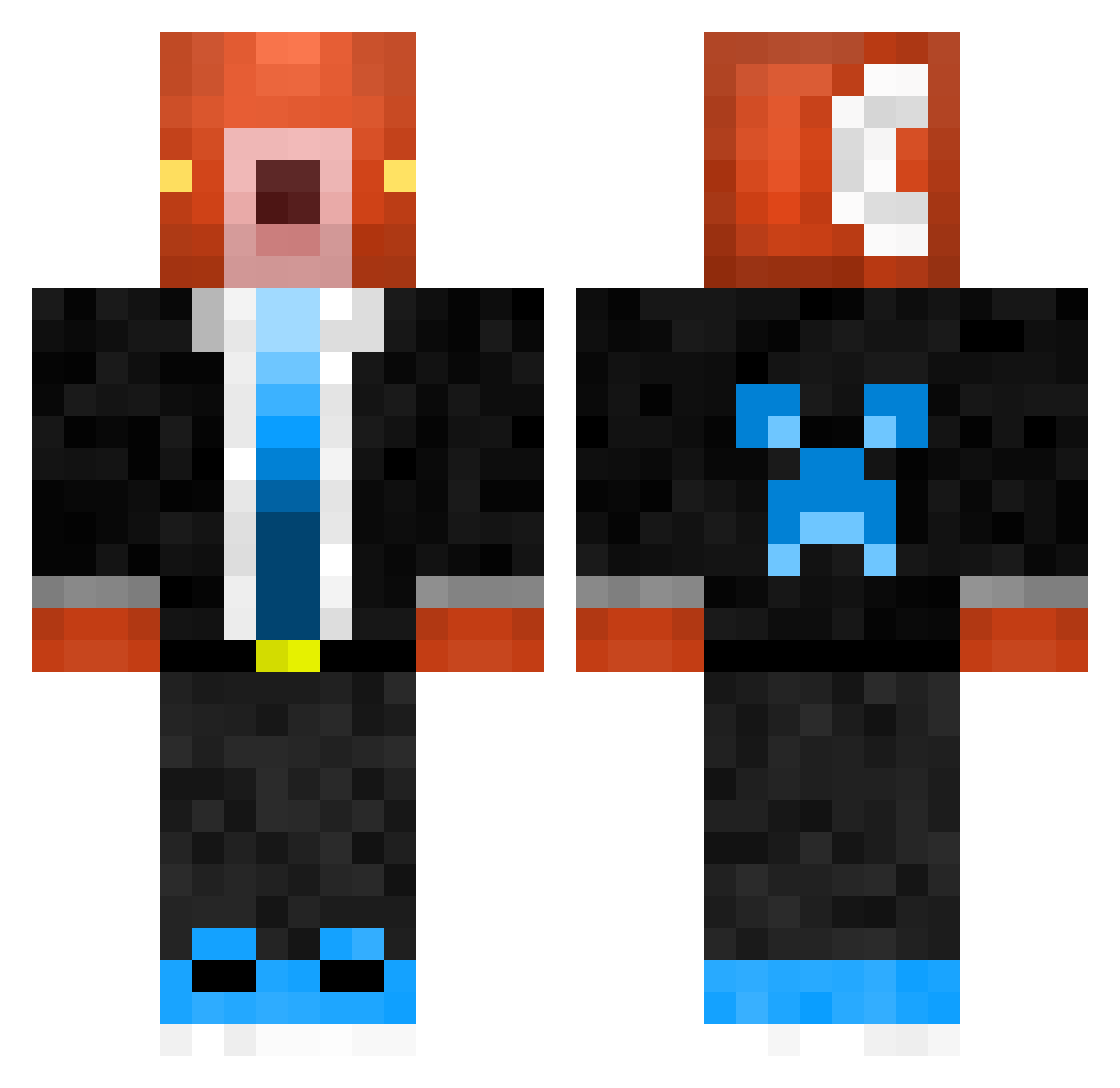 Oliver_Revilo Minecraft skin, front and back view
