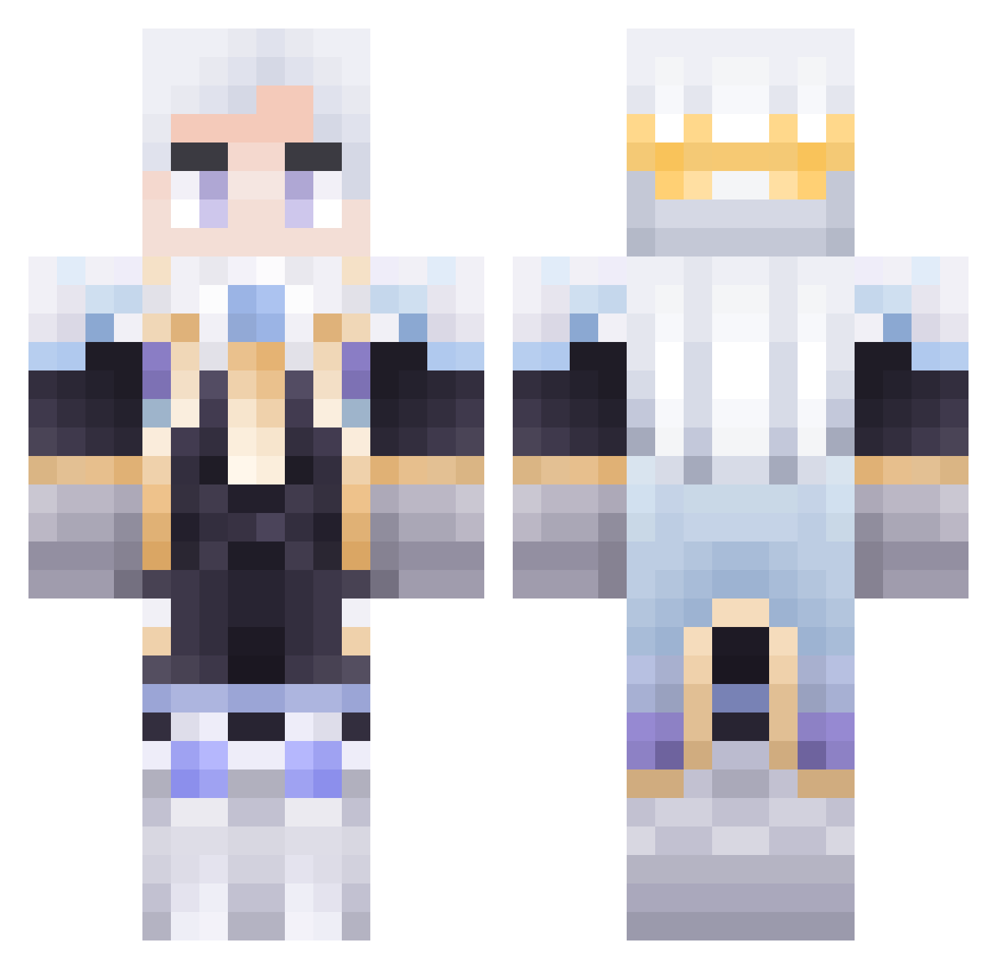 Vladona Minecraft skin, front and back view