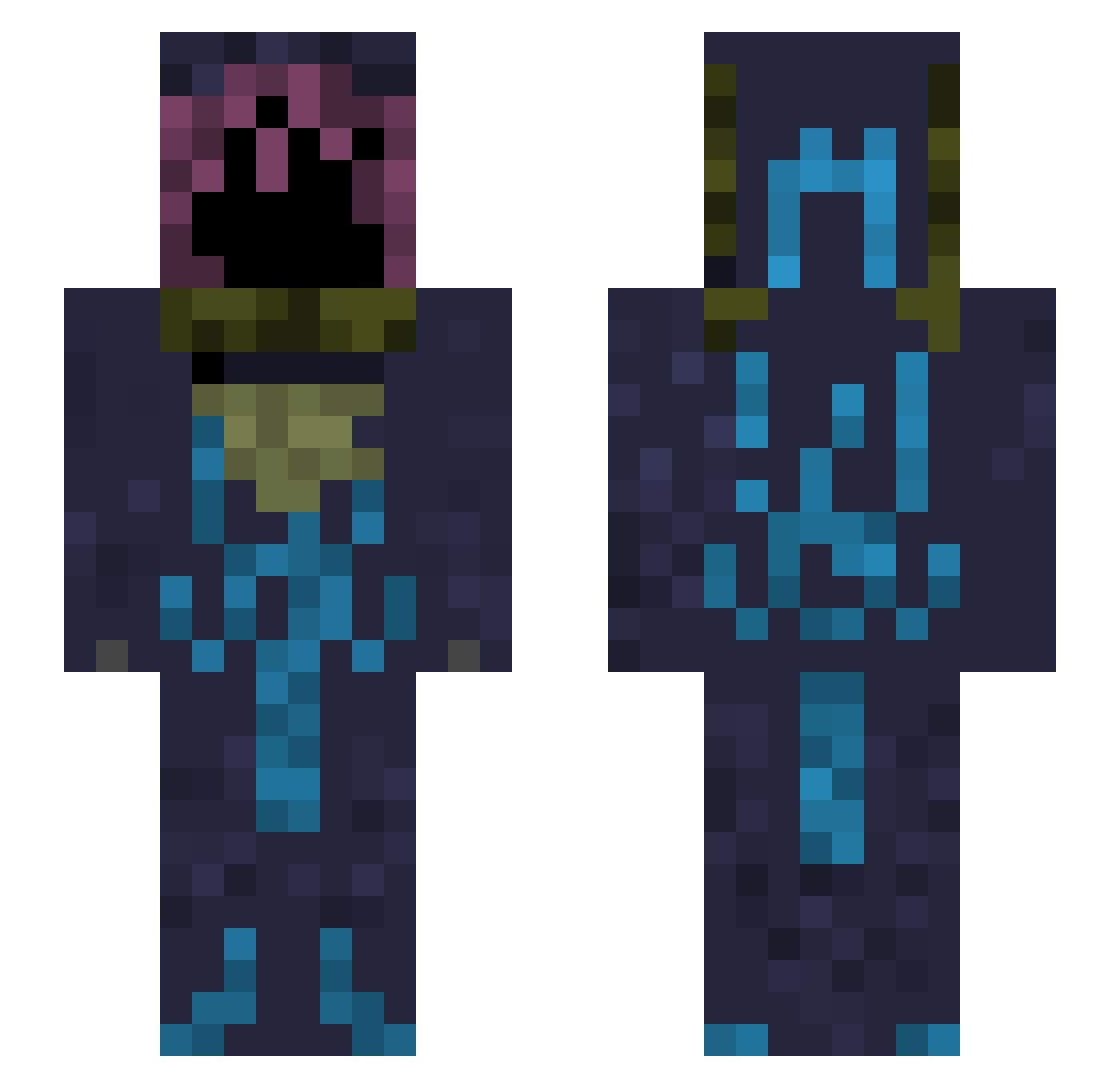 so_kawa Minecraft skin, front and back view