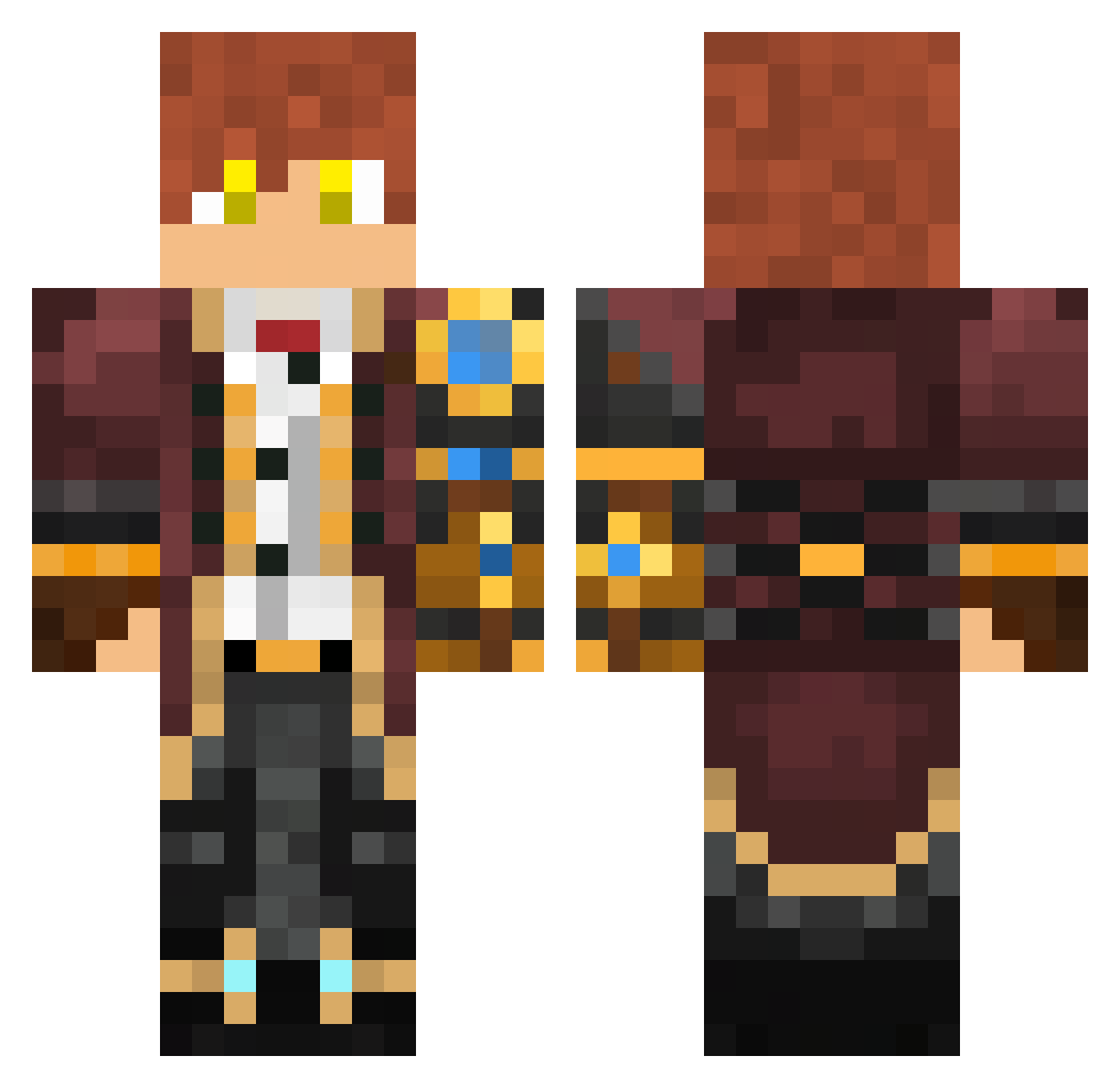 beefboi3635 Minecraft skin, front and back view