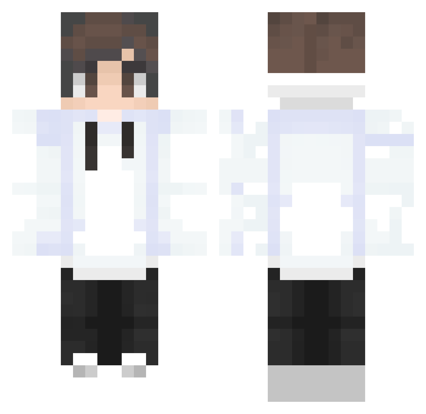 RetroTho Minecraft skin, front and back view