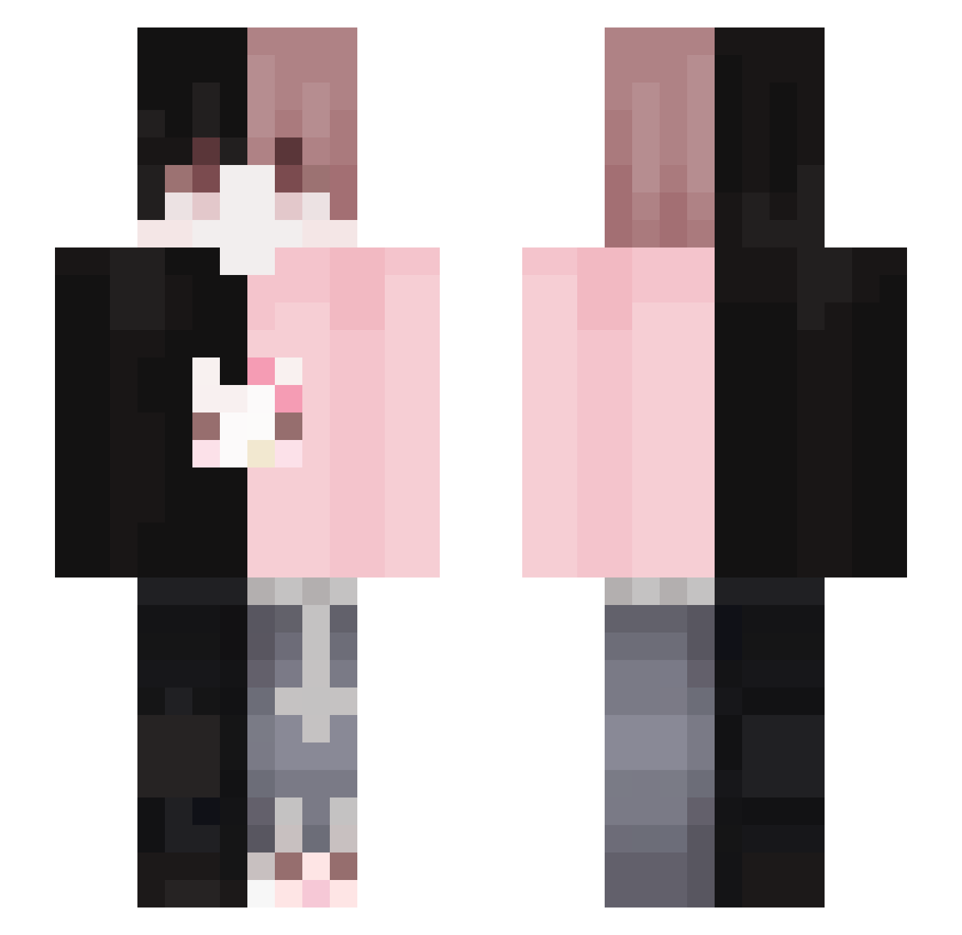 PirateLordToby Minecraft skin, front and back view