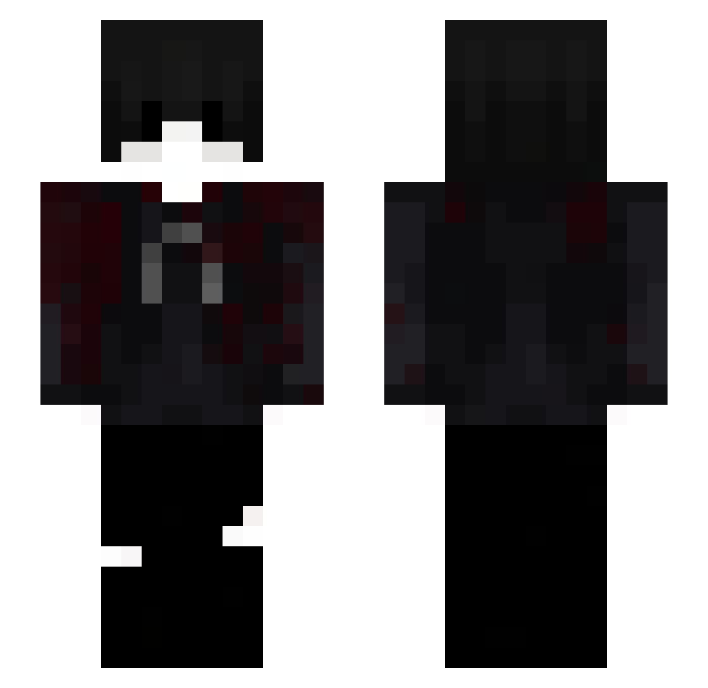 Bobvion Minecraft skin, front and back view