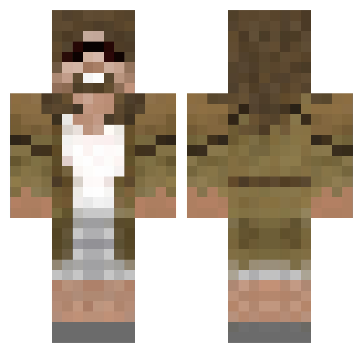 2002_HondaCivic Minecraft skin, front and back view