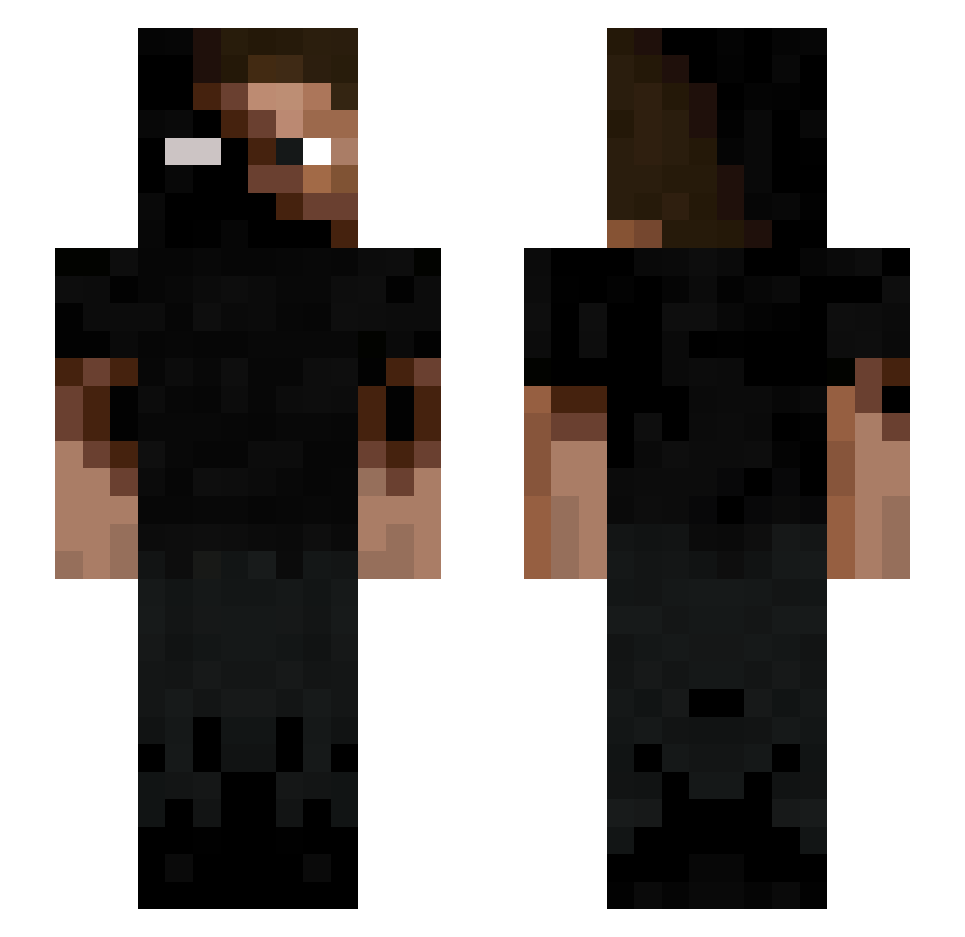 Edin15x Minecraft skin, front and back view