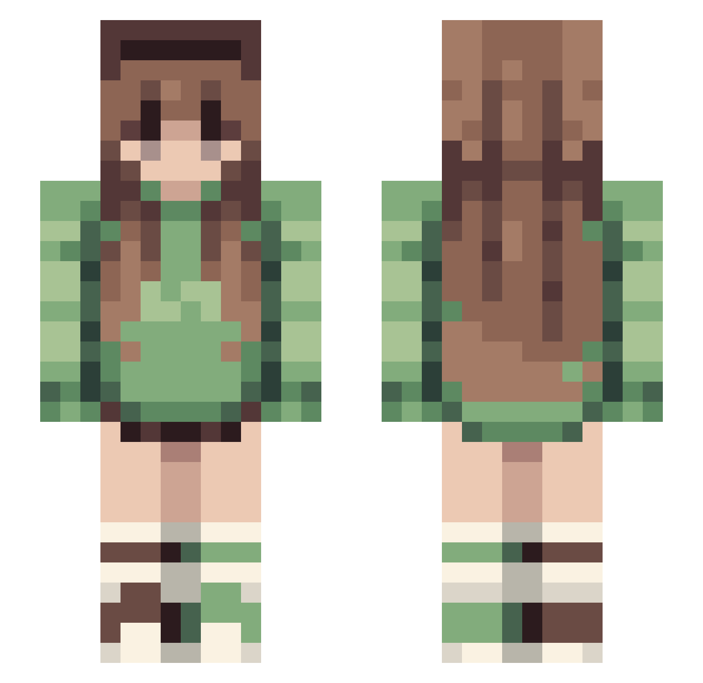 Tesla_14 Minecraft skin, front and back view