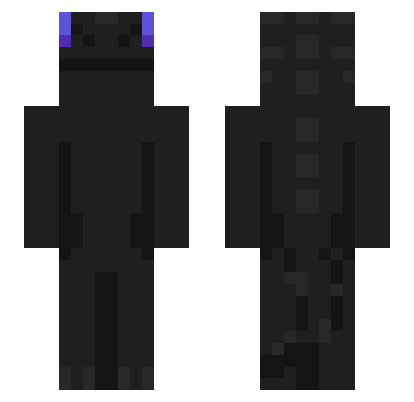 ESBGX Minecraft skin, front and back view