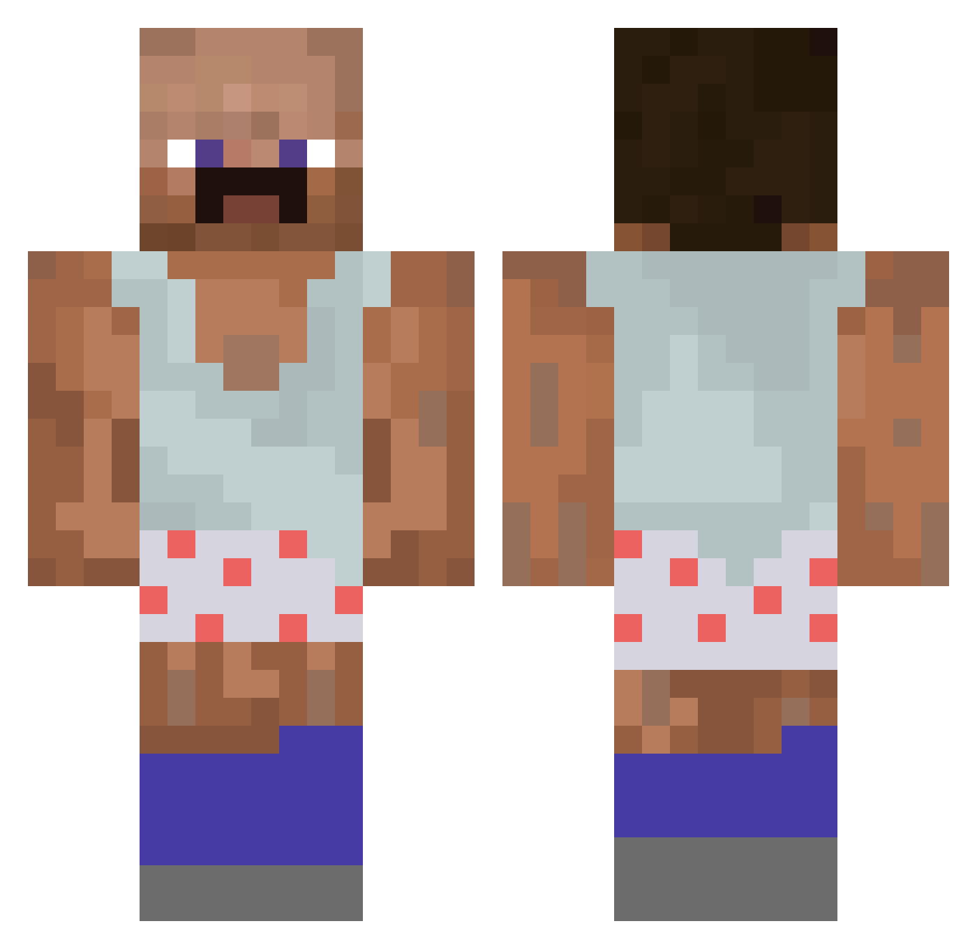 XavAlonso Minecraft skin, front and back view