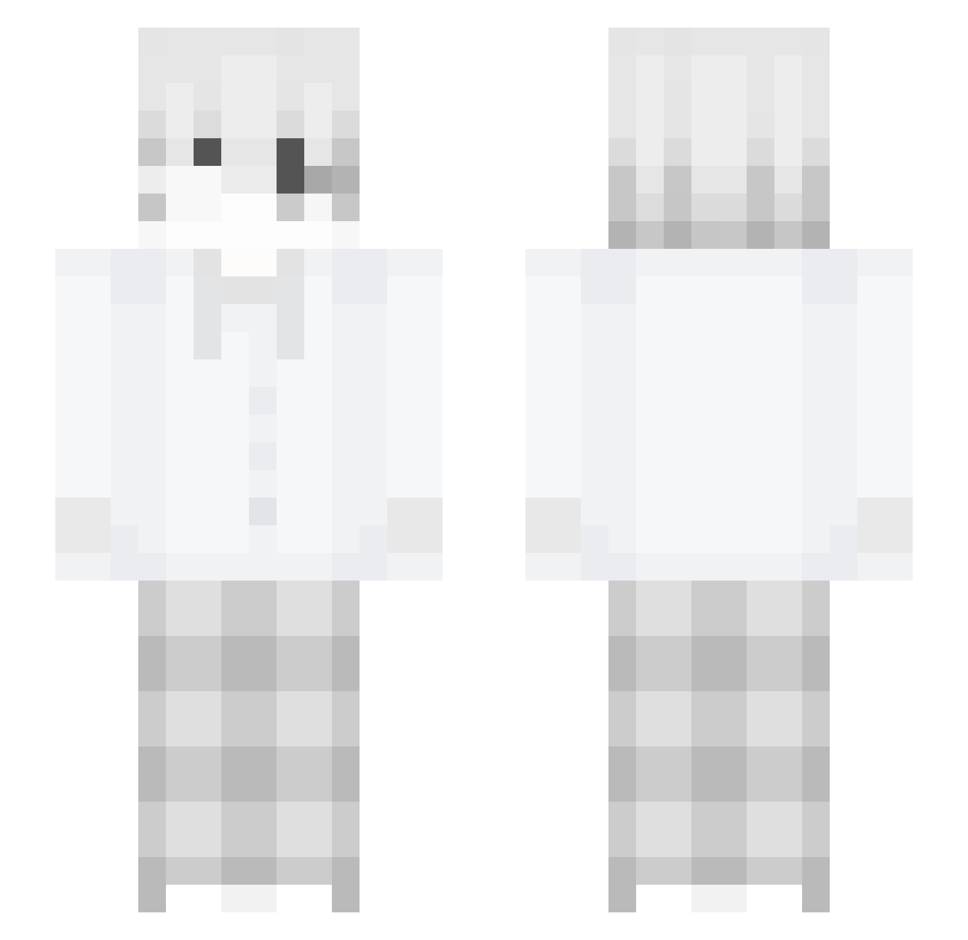 xXIceFuzzyXx Minecraft skin, front and back view