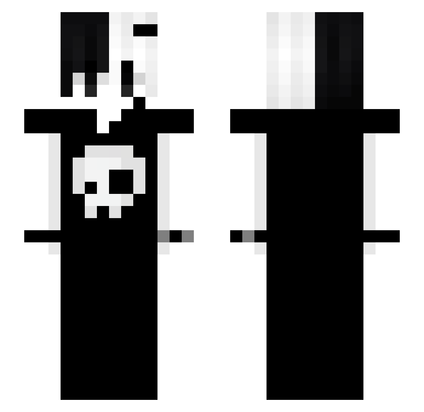 goldeyefox333 Minecraft skin, front and back view
