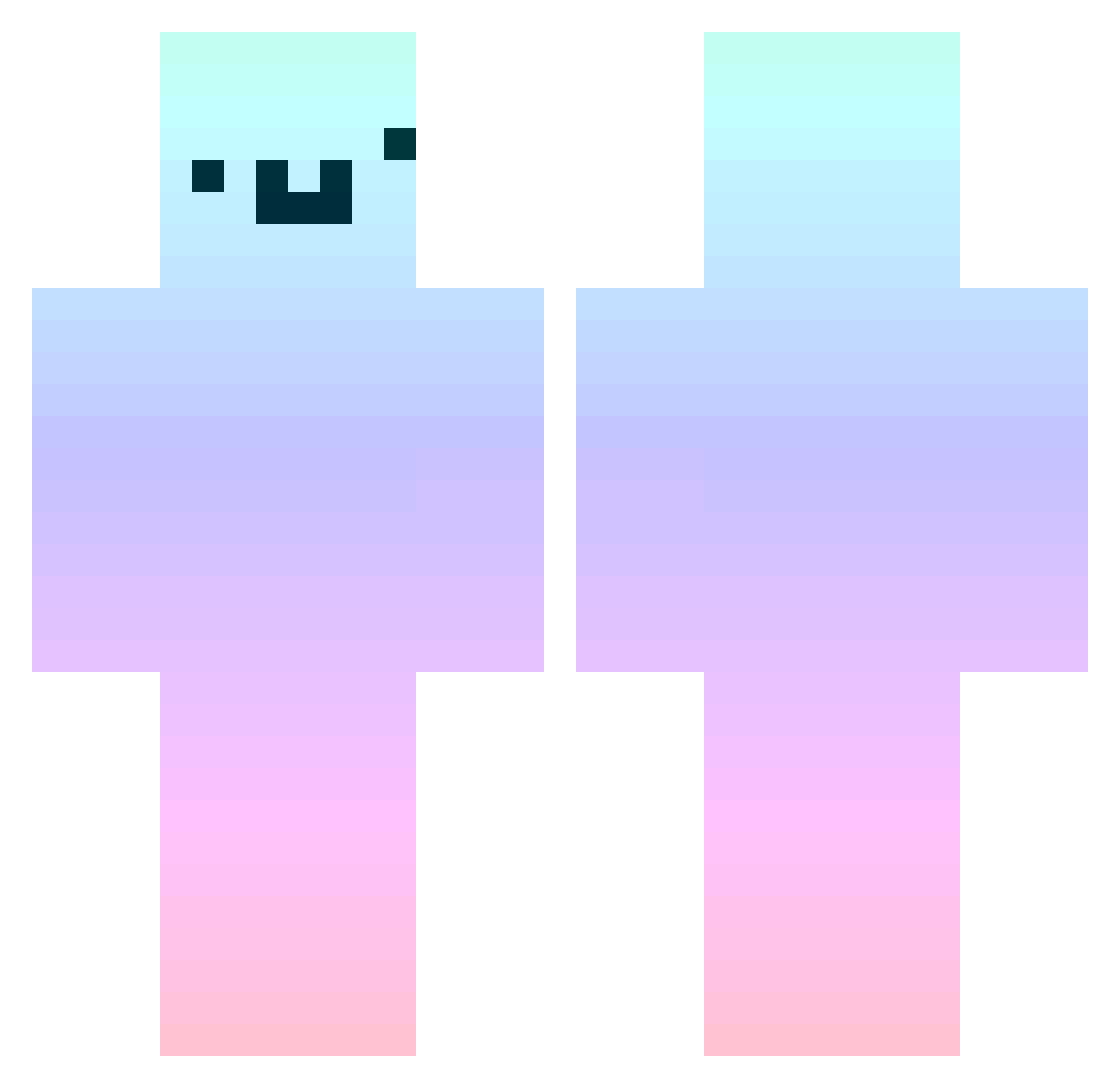 Ryeon_8 Minecraft skin, front and back view
