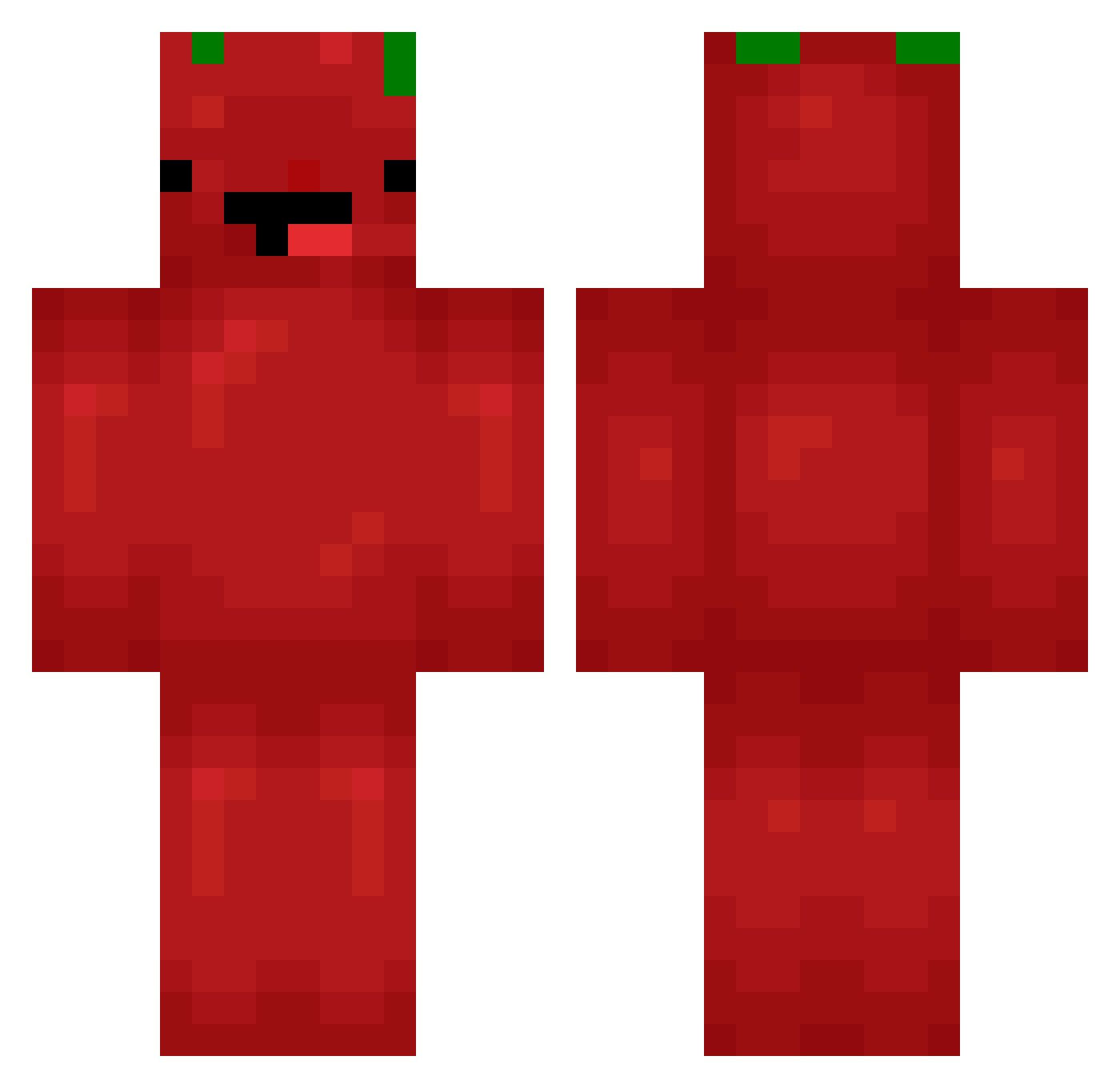 PenguinRich Minecraft skin, front and back view
