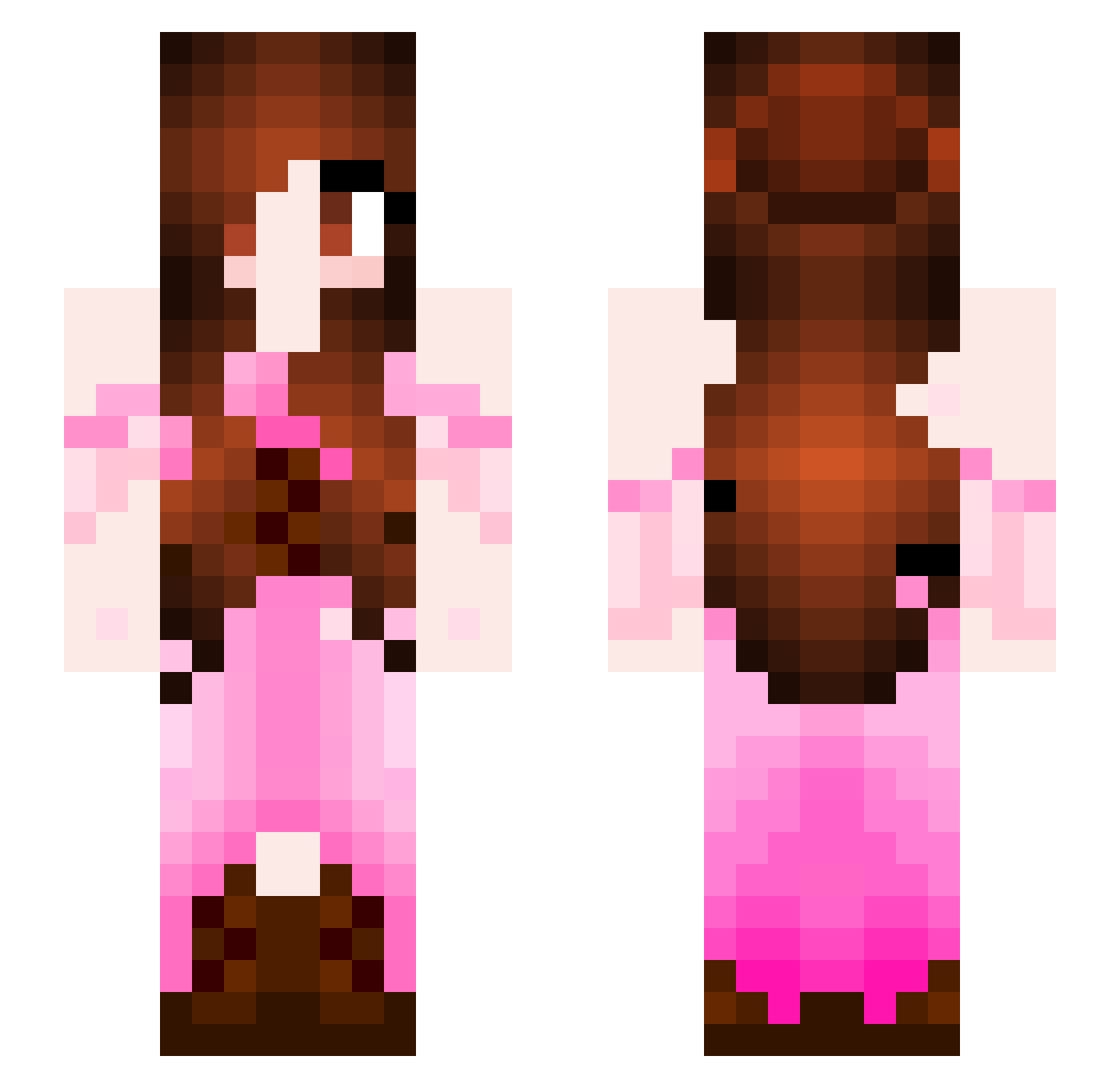 ImmyOG Minecraft skin, front and back view
