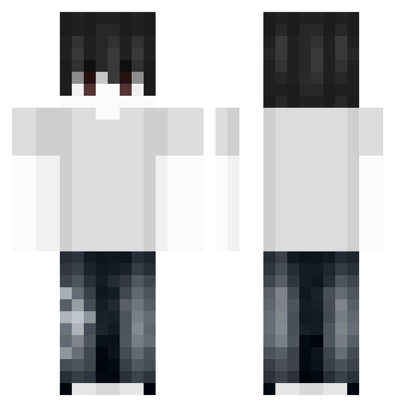 Peps8 Minecraft skin, front and back view