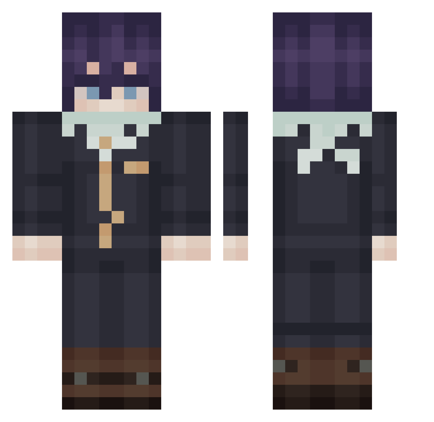 EJCruiser Minecraft skin, front and back view