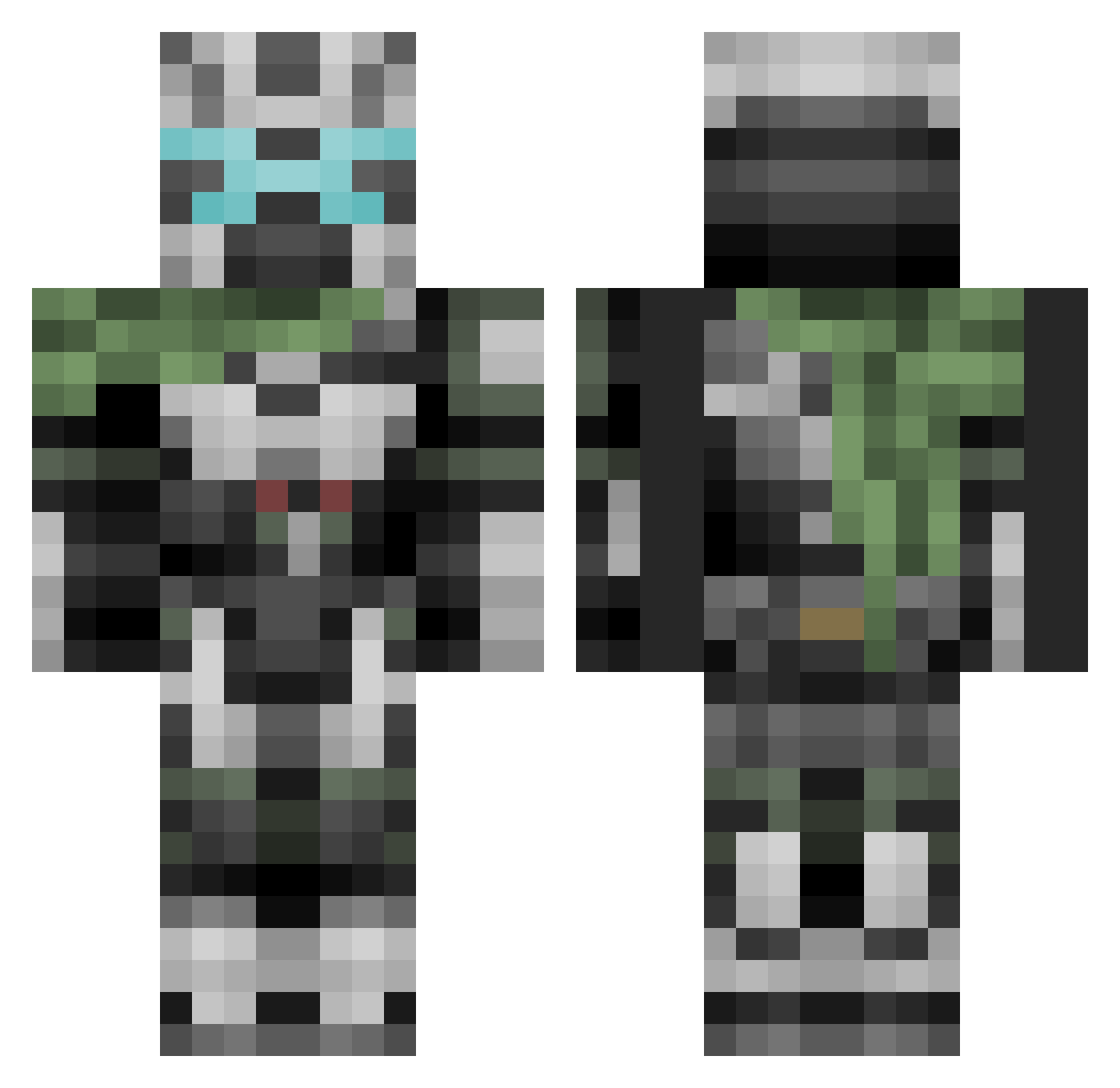 schildypandy Minecraft skin, front and back view