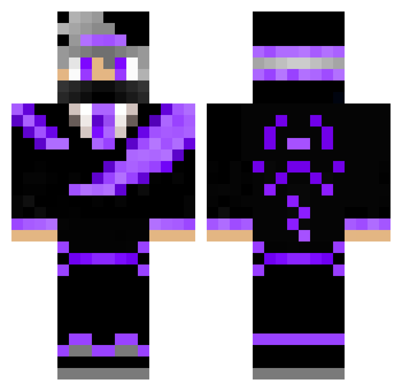 yoDigi Minecraft skin, front and back view