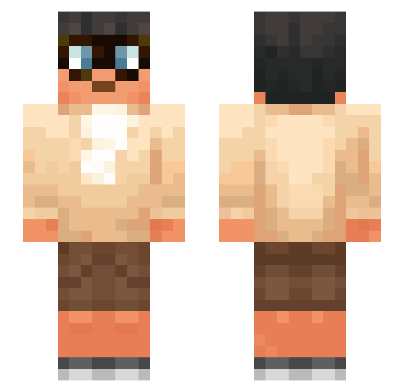 fuctalex Minecraft skin, front and back view