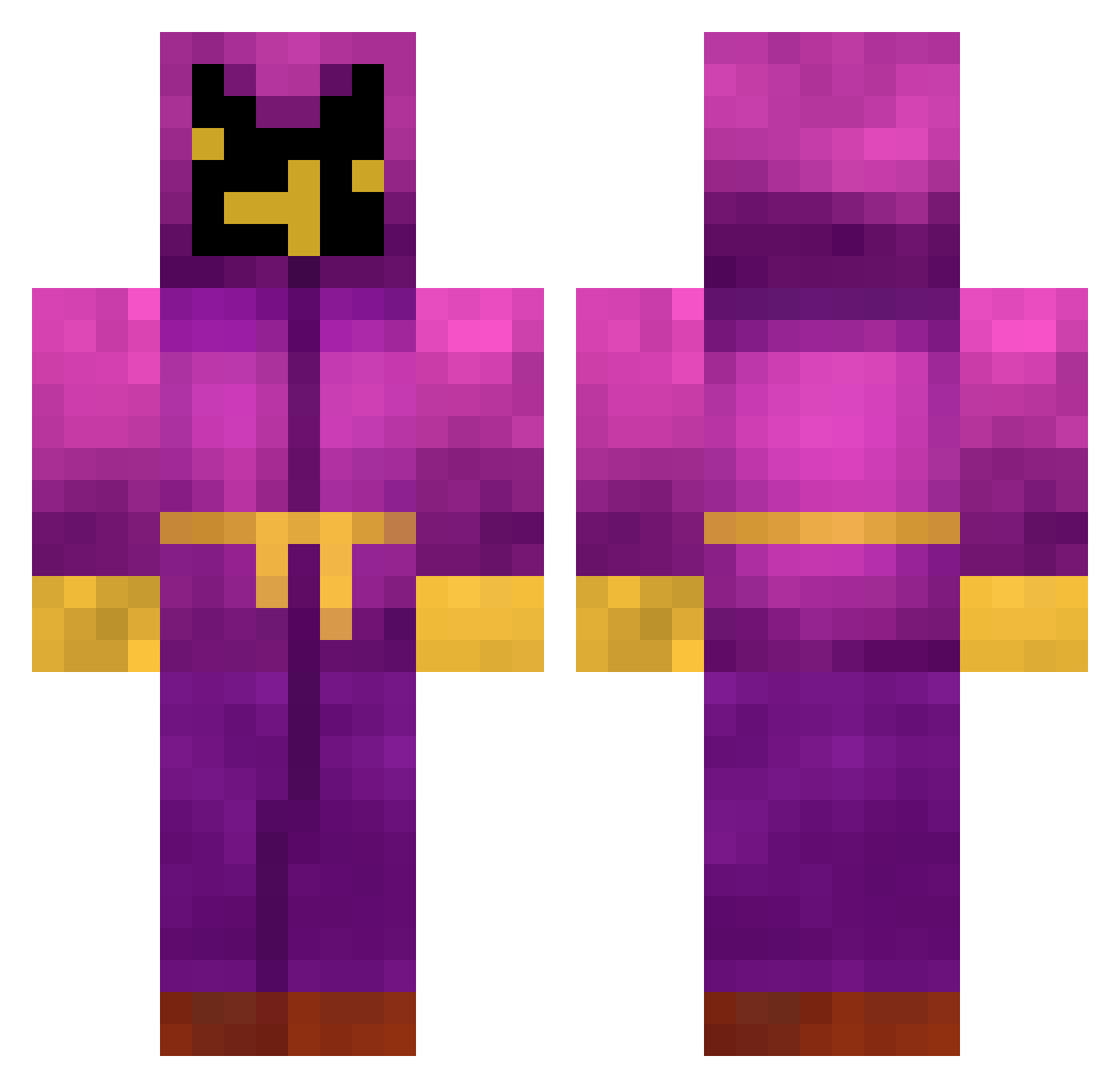 progamer1463738 Minecraft skin, front and back view