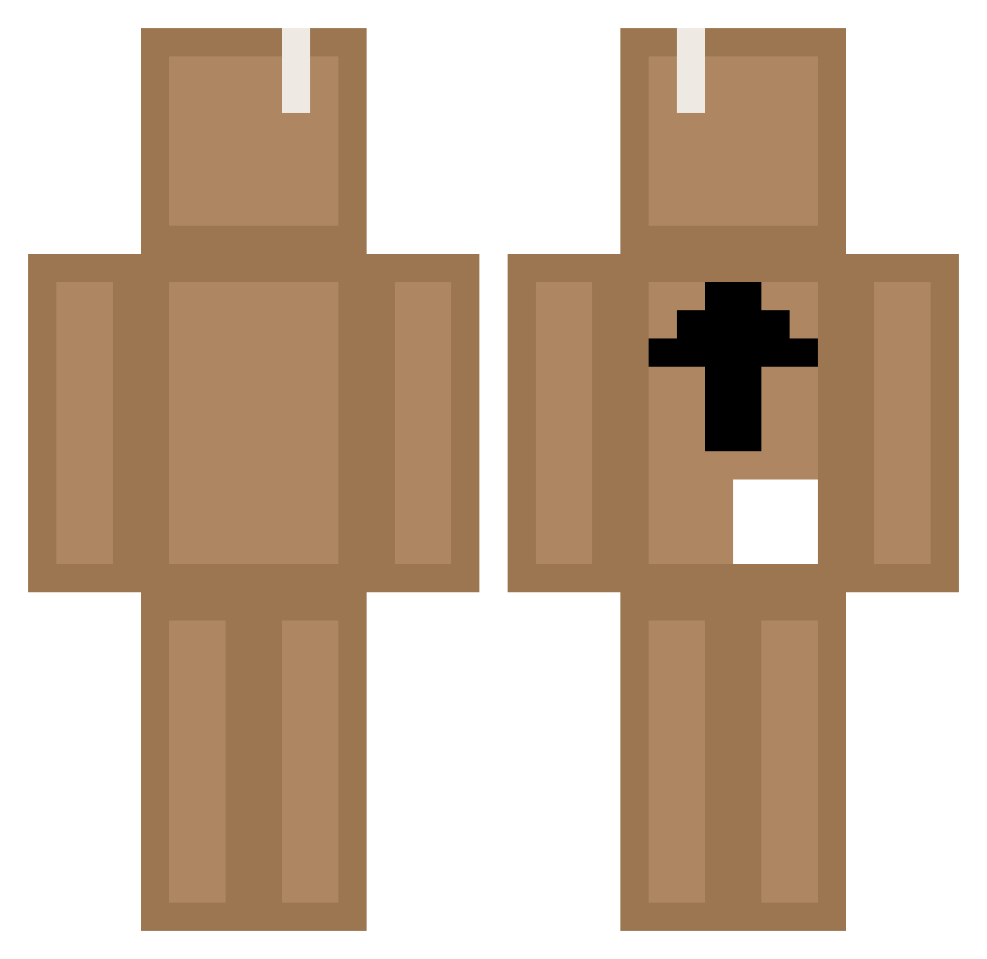 nateert Minecraft skin, front and back view