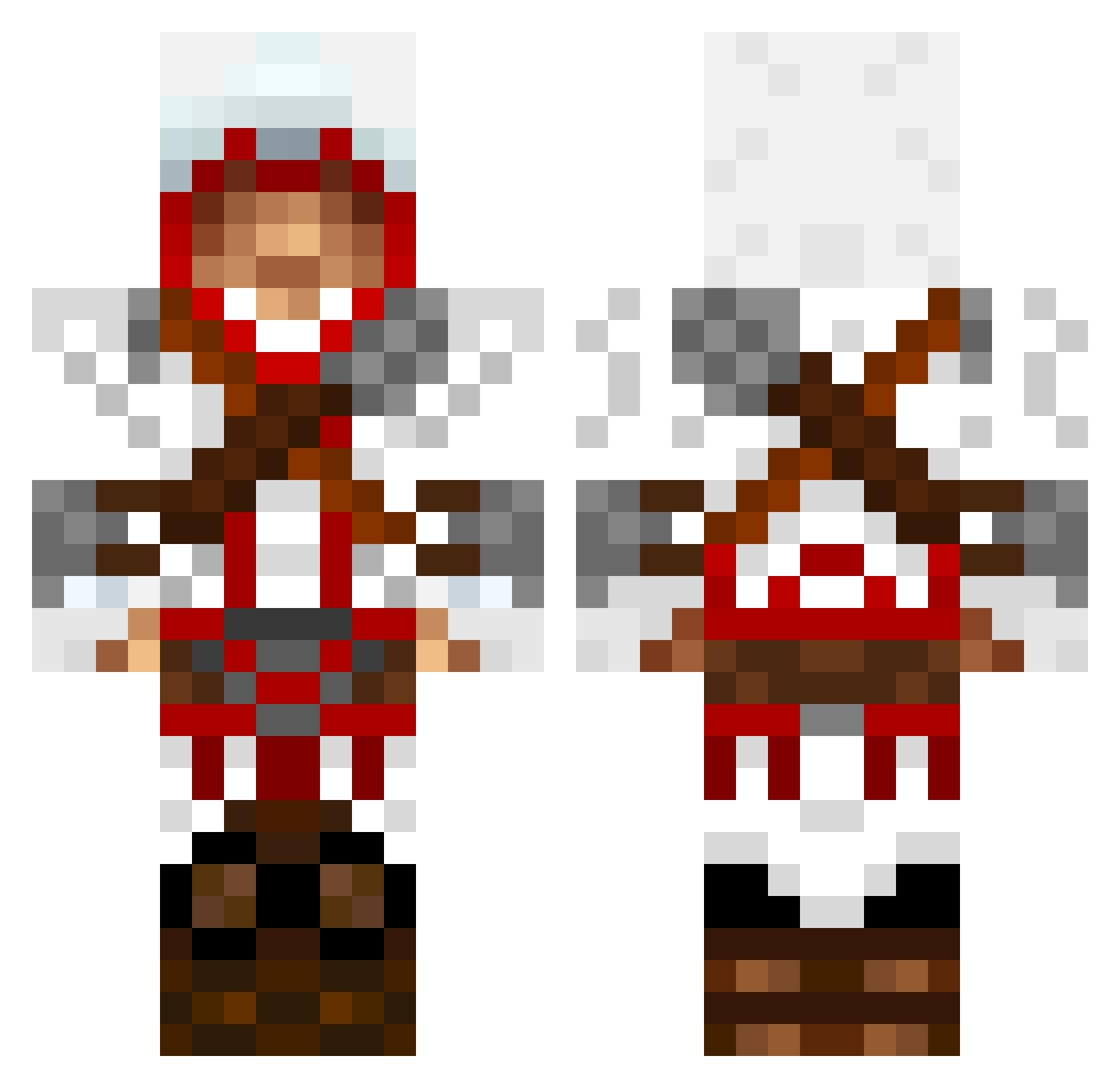 Subpoena Minecraft skin, front and back view
