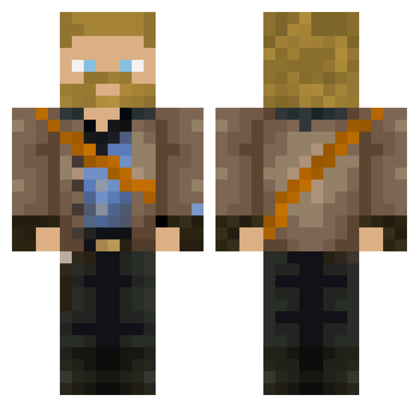ShinyPersian Minecraft skin, front and back view