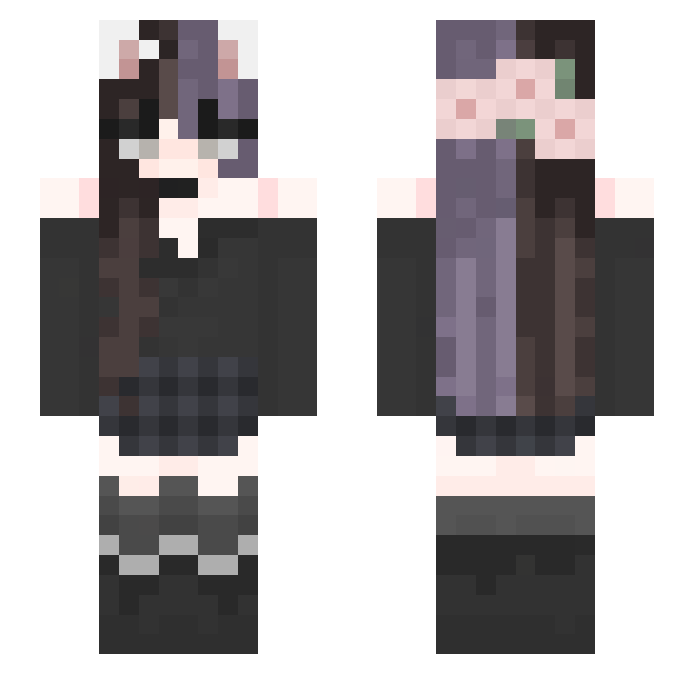 WodaCytrynowa Minecraft skin, front and back view