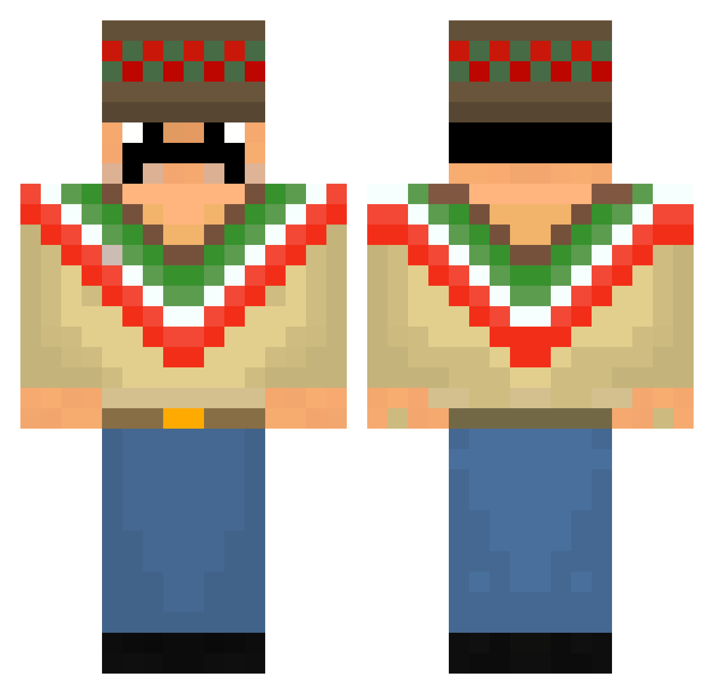 osyi Minecraft skin, front and back view