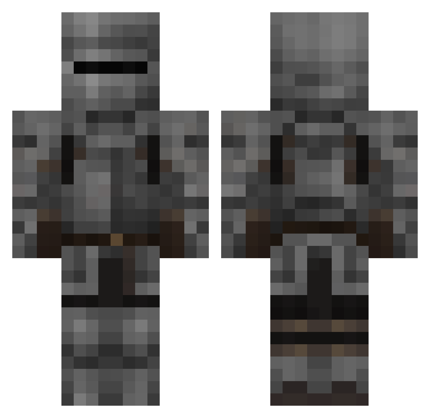 UmaDiva Minecraft skin, front and back view