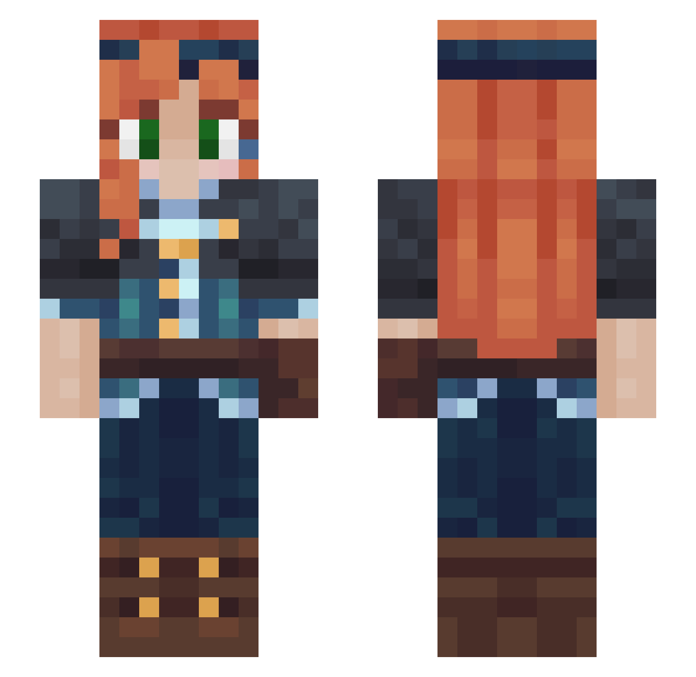 Tarahumara Minecraft skin, front and back view