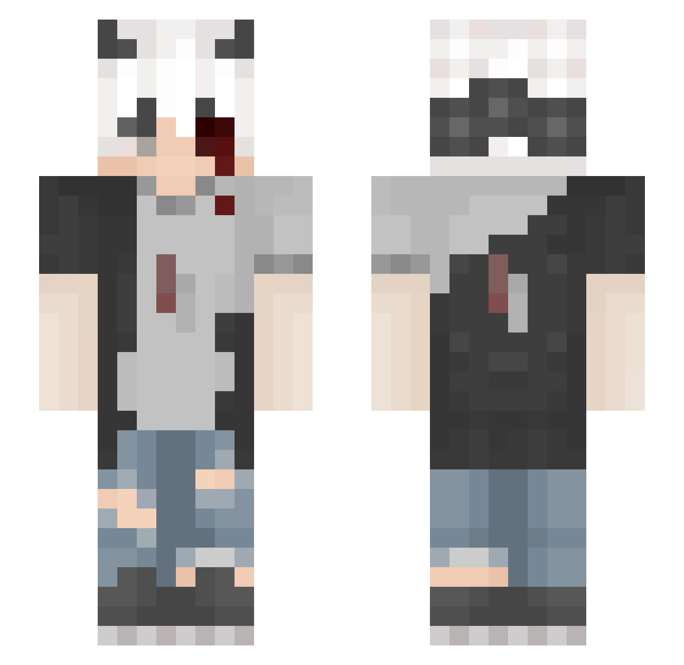Mersziako Minecraft skin, front and back view