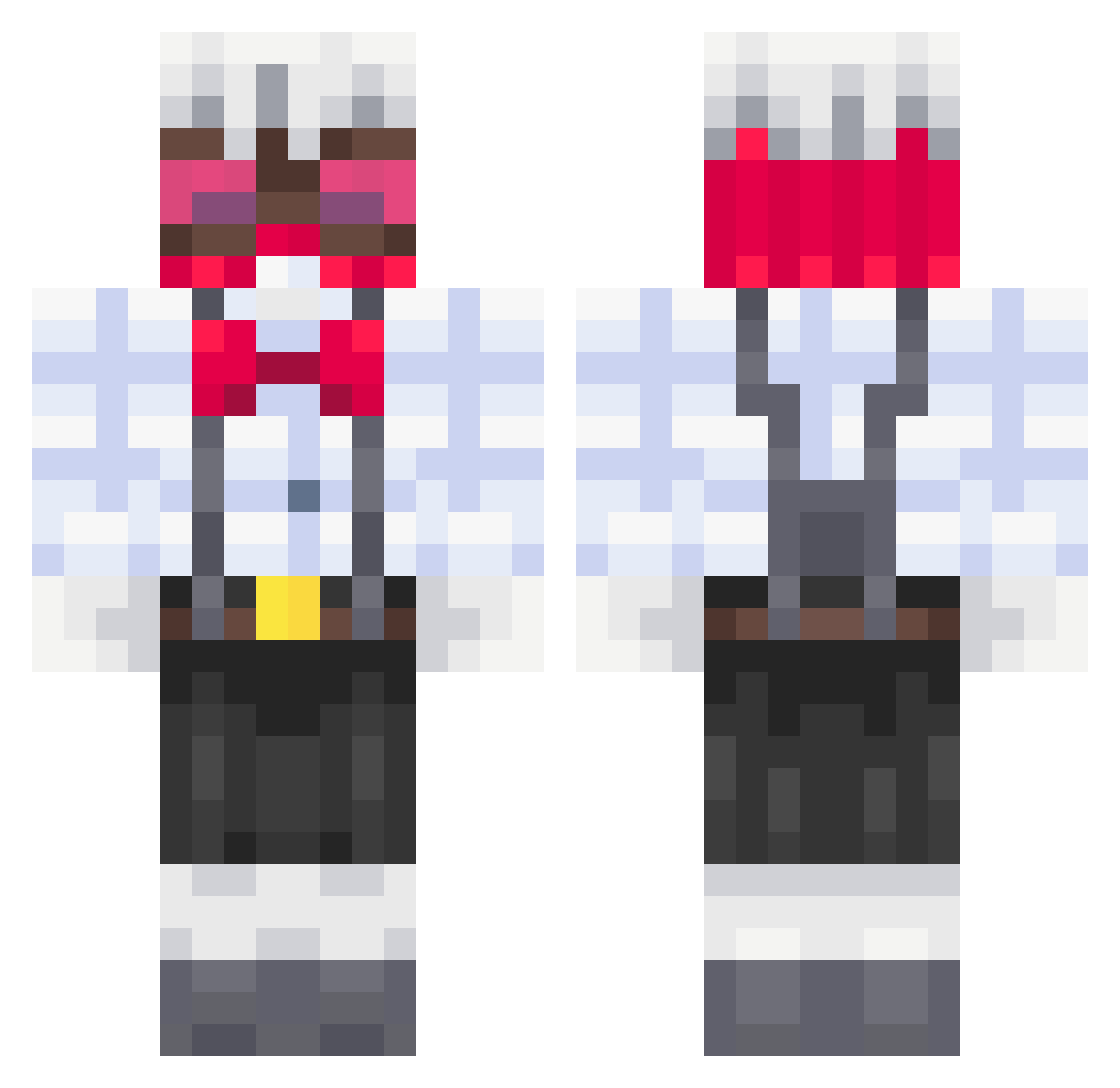 PianoHarmony662 Minecraft skin, front and back view