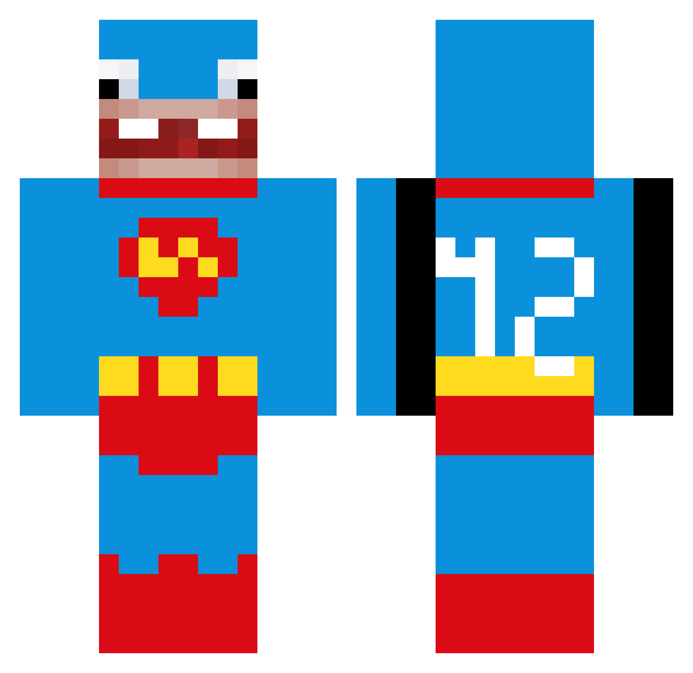Alim3nciarz777 Minecraft skin, front and back view