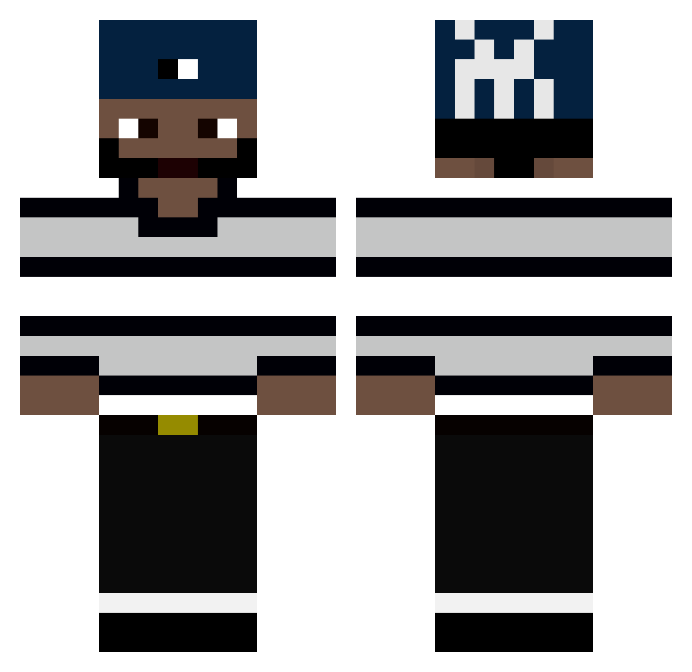 Blixkky Minecraft skin, front and back view