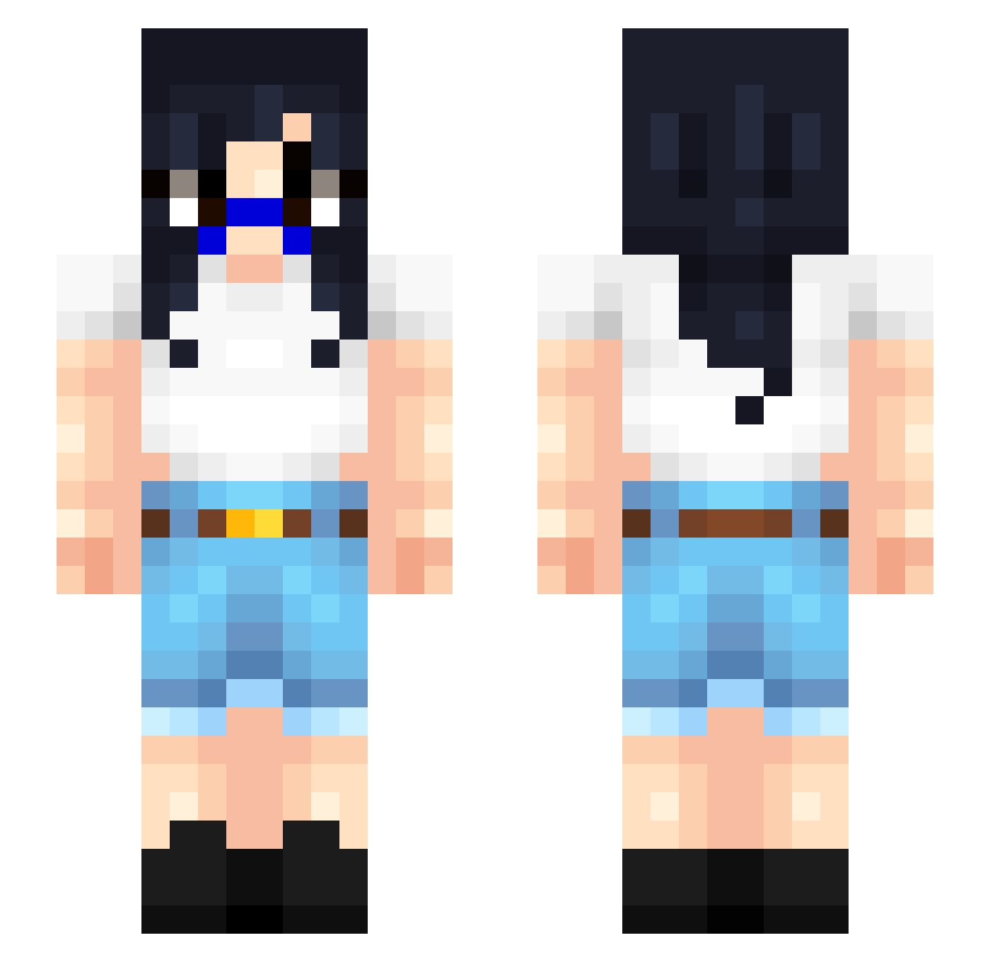 StarryWayWishes Minecraft skin, front and back view