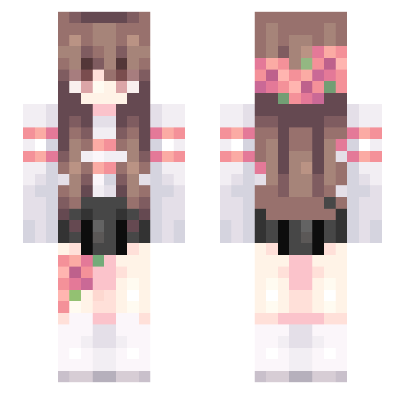 ZTZ99A102 Minecraft skin, front and back view