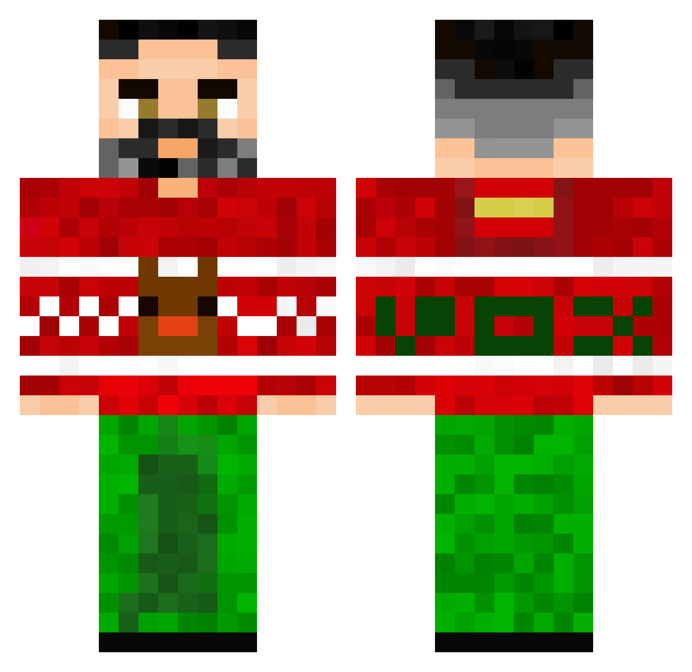 Pautronix996 Minecraft skin, front and back view