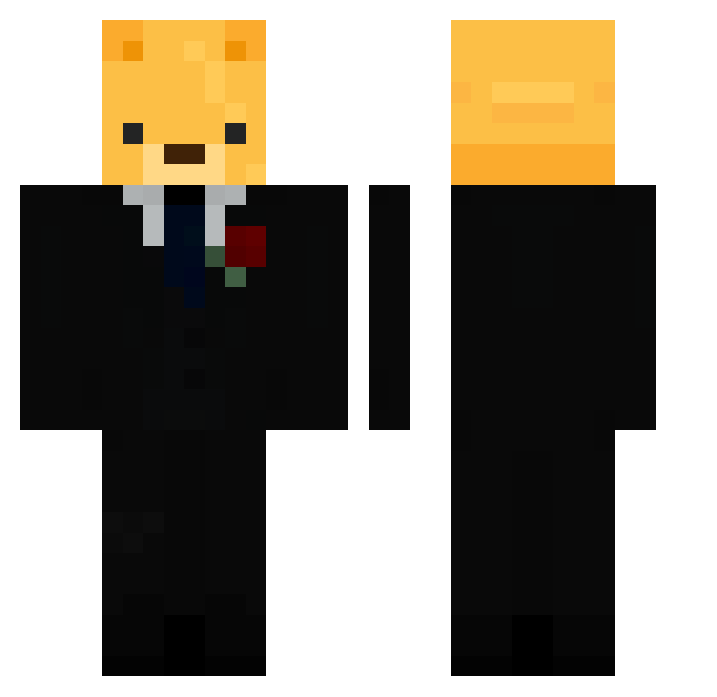 JojoIsBetter Minecraft skin, front and back view