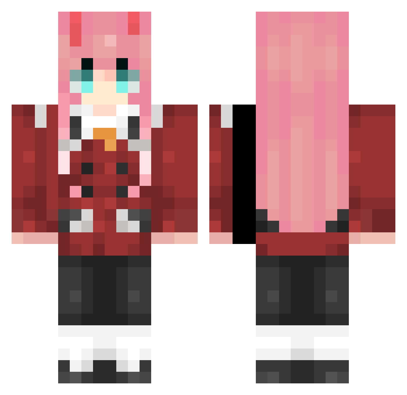 Mrlev999 Minecraft skin, front and back view