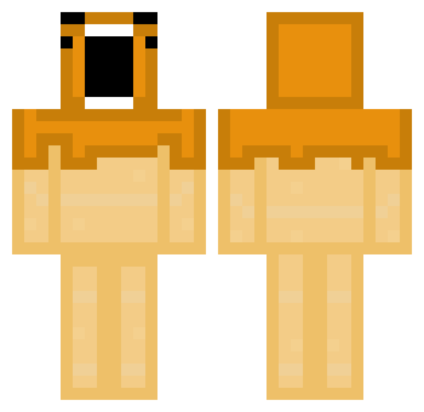 Chebangbang Minecraft skin, front and back view