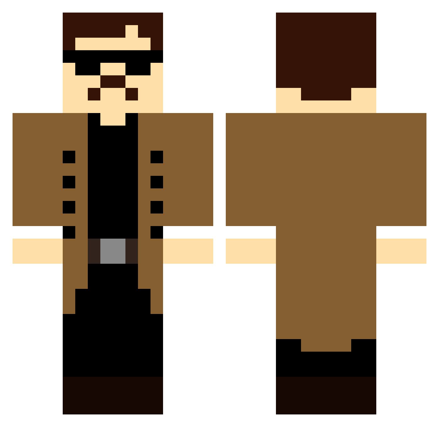 LandMinex_ Minecraft skin, front and back view