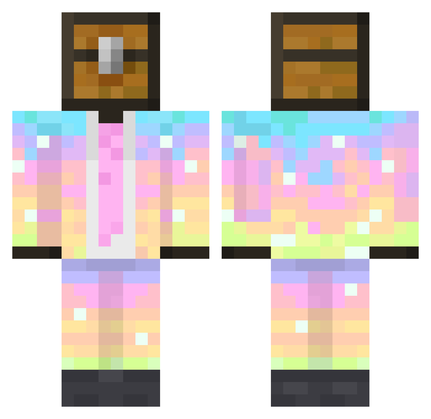 OpLaboon Minecraft skin, front and back view