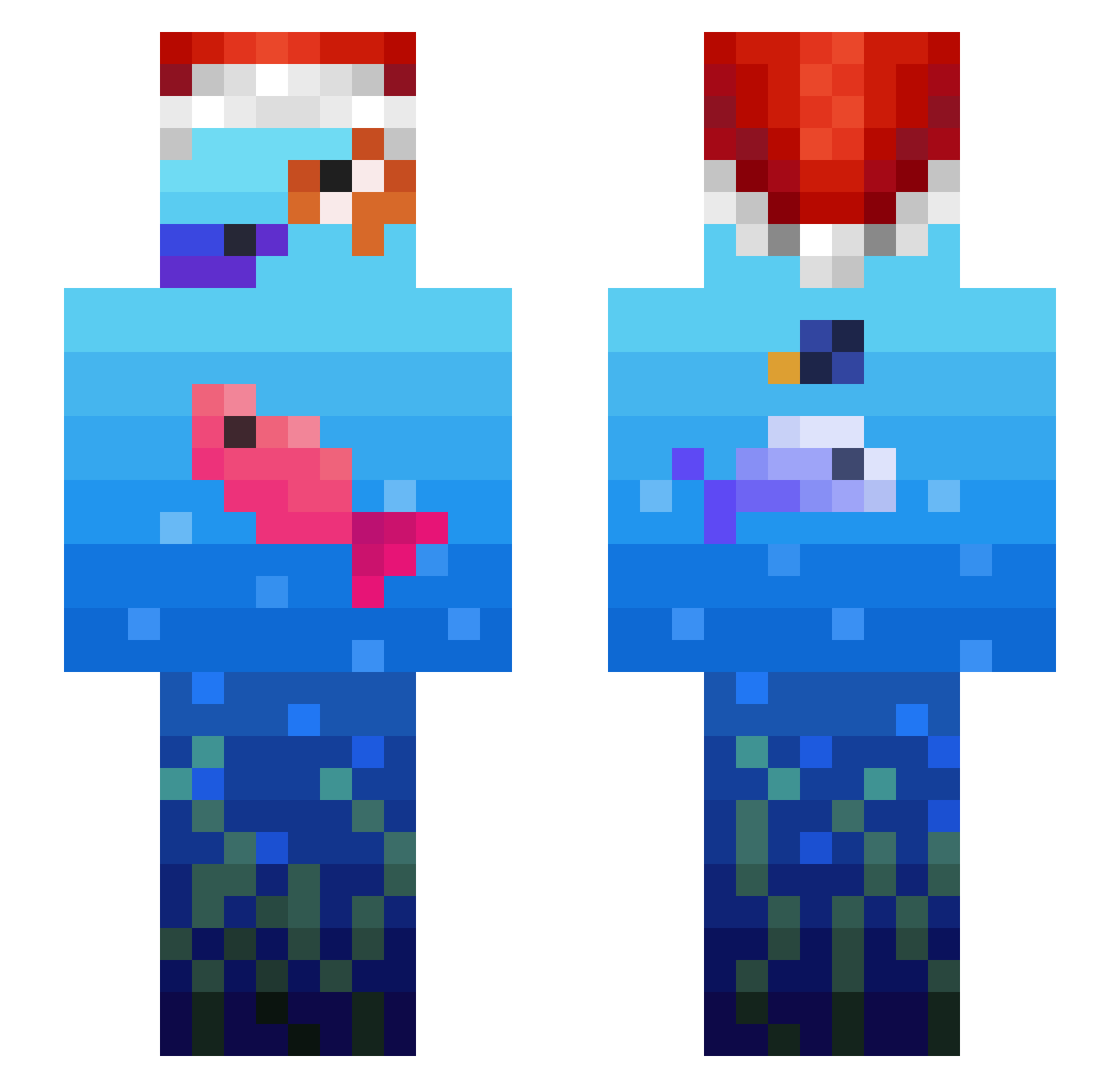 Suns_zy Minecraft skin, front and back view