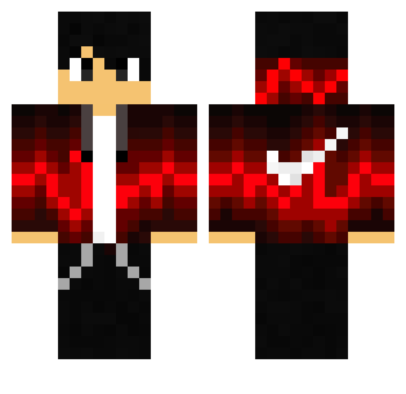 coalminer353 Minecraft skin, front and back view