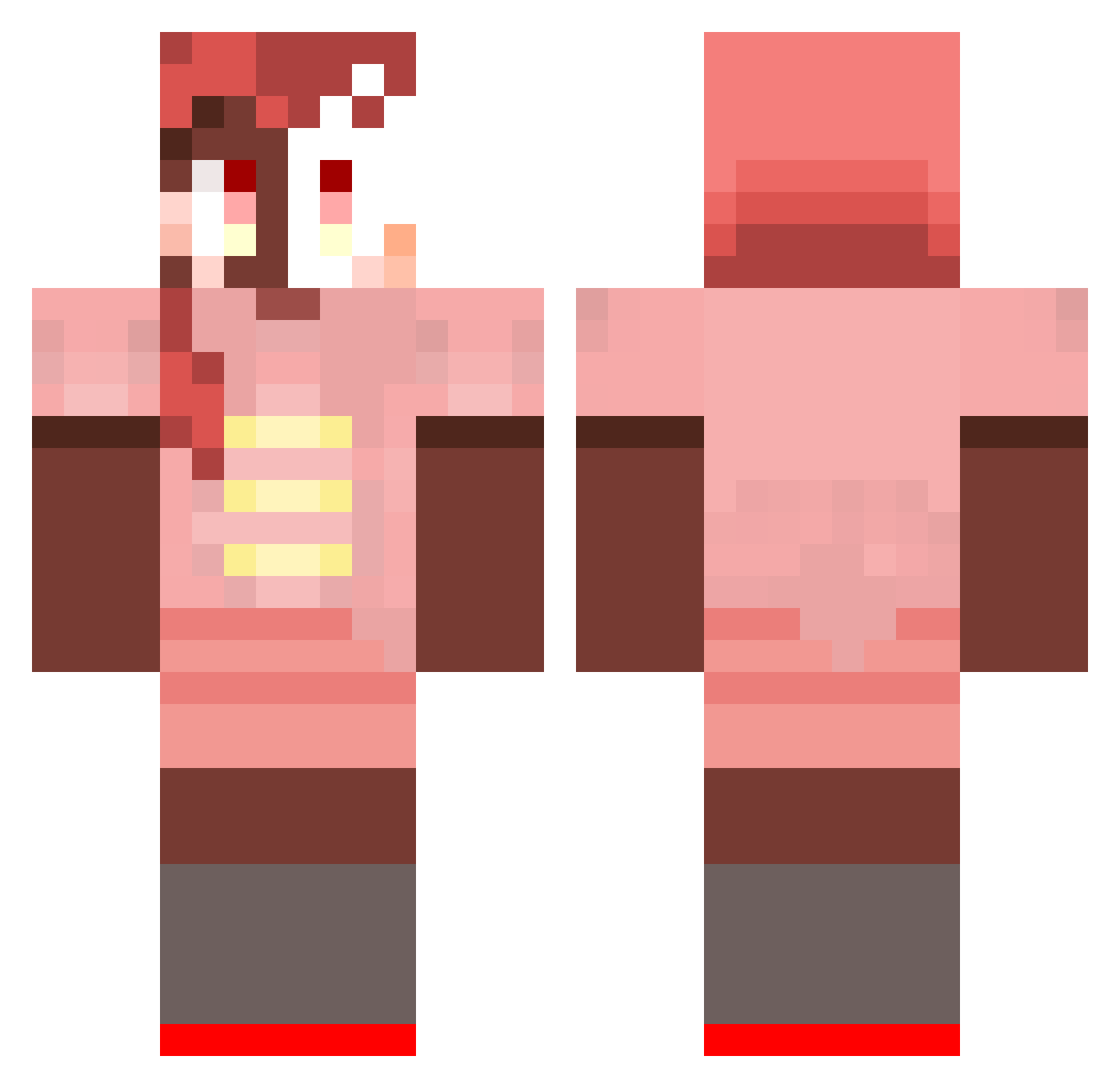 Navarin Minecraft skin, front and back view