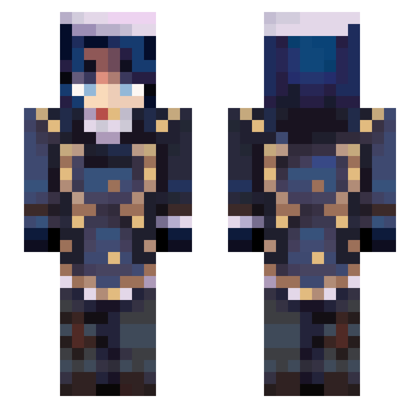 T0moriiiii Minecraft skin, front and back view