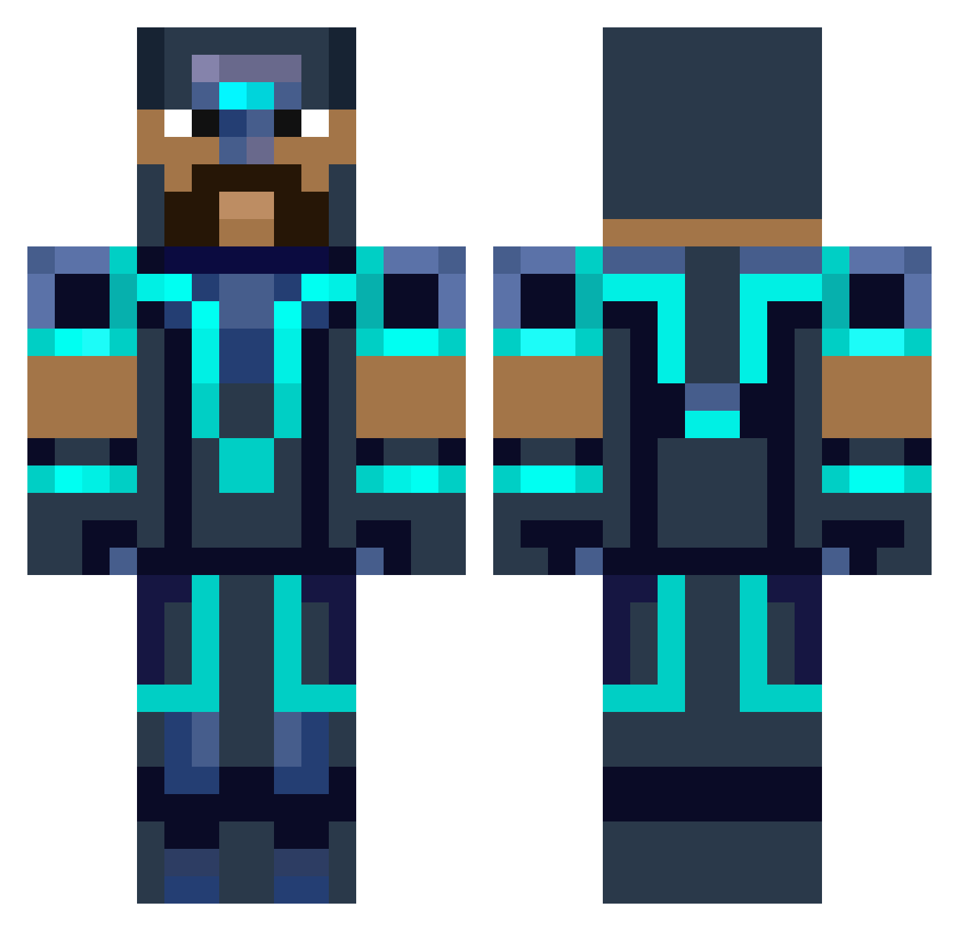 rokra_LP Minecraft skin, front and back view