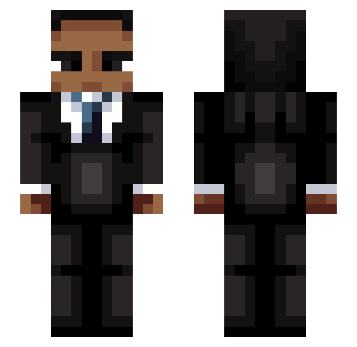 manymolp Minecraft skin, front and back view