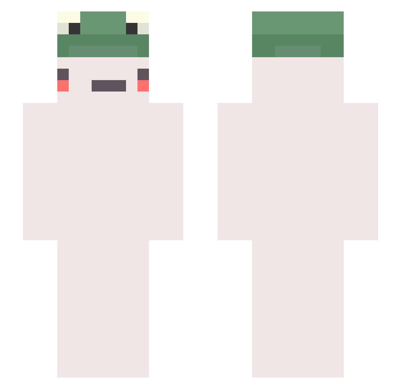 frogkui Minecraft skin, front and back view