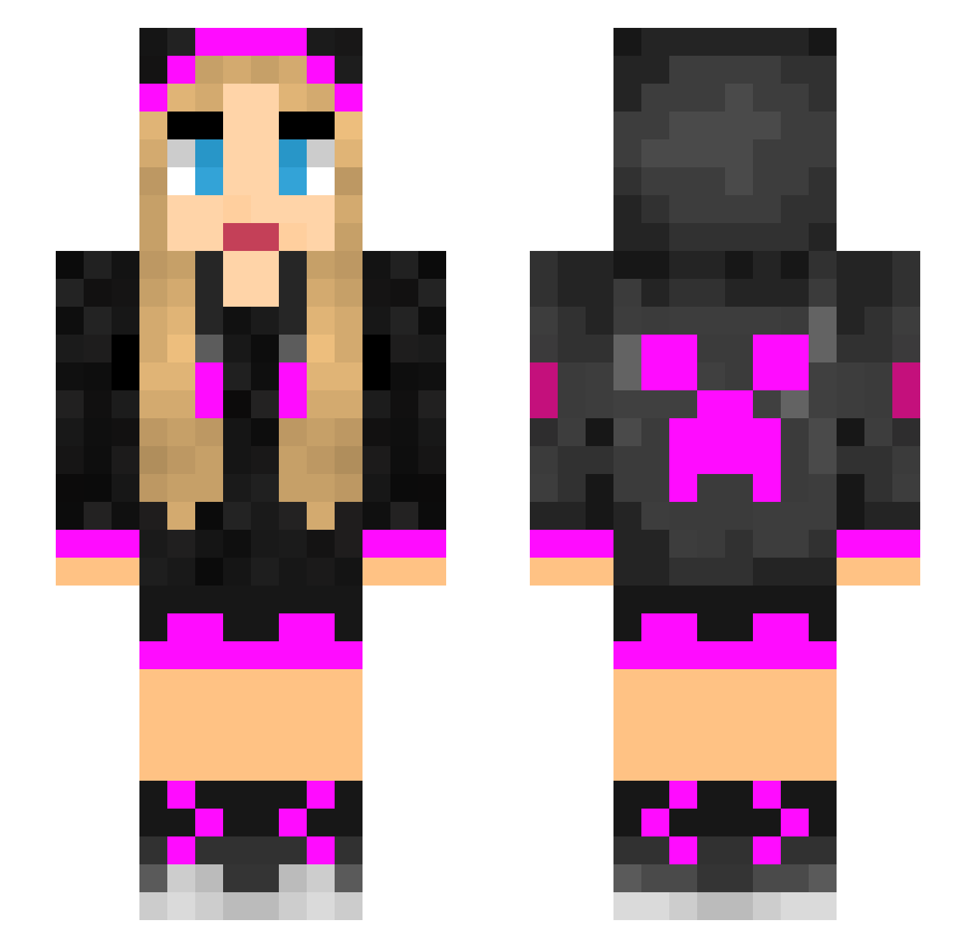Tamara Minecraft skin, front and back view
